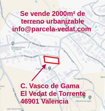 Mapa callejera de parcela en venta en El Vedat de Torrente, 46901 Valencia