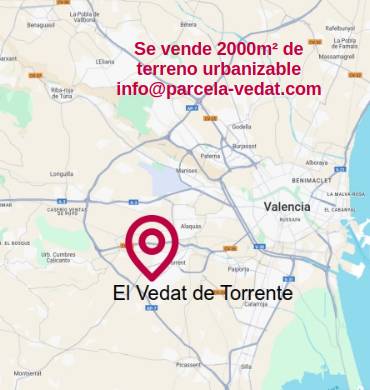 Mapa de parcela en venta en El Vedat de Torrente, 46901 Valencia